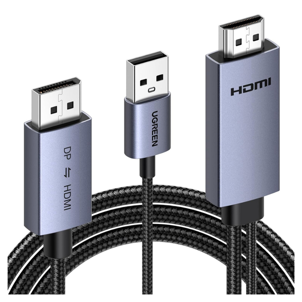 6.6ft Ugreen 4K 60Hz Bidirectional HDMI To Displayport Cable Compatible