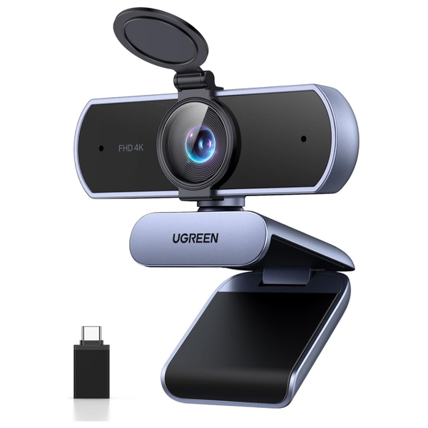 Ugreen 4K Ultra HD Webcam W/ Microphone, Privacy Cover & Autofocus
