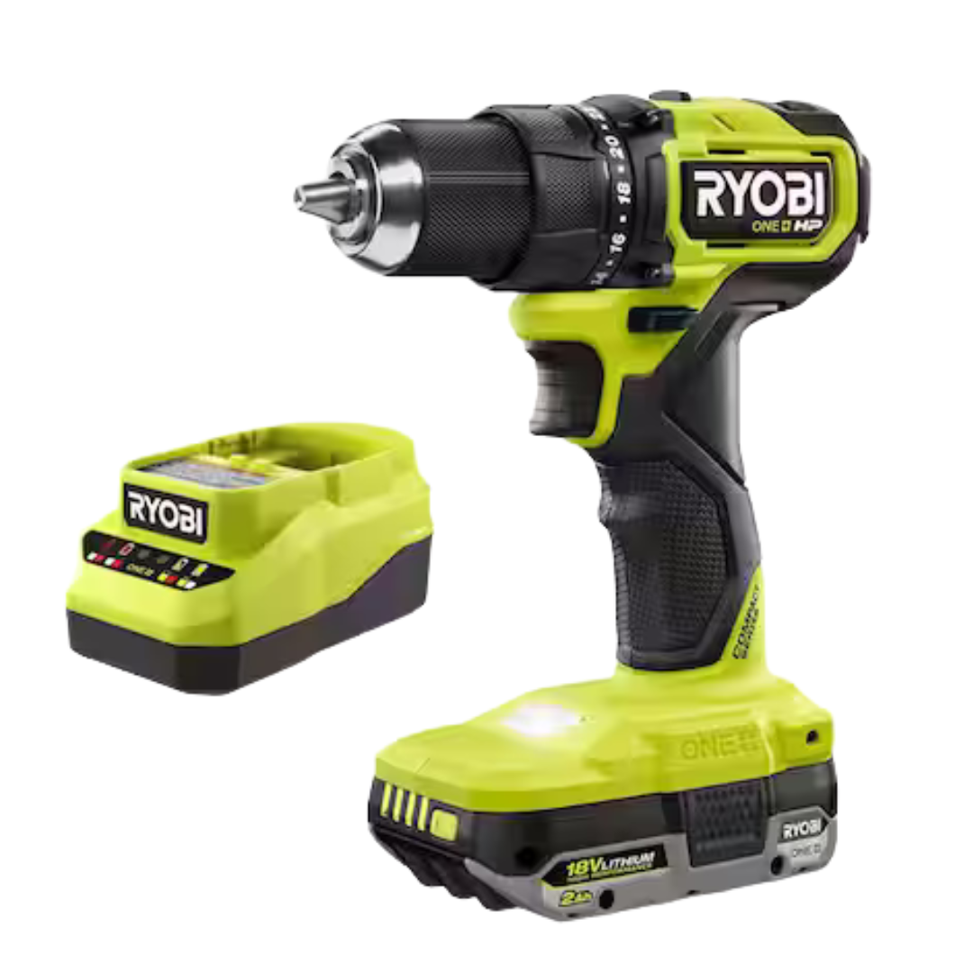 Ryobi ONE+ HP 18V Compact Drill/Driver Kit W/ 18V 2.0Ah HP Battery & Charger
