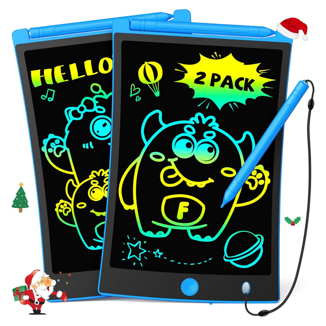 2-Pack Tekfun Kid's 8.5" LCD Writing Tablet With 4 Stylus