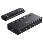 HDMI Switch 5-In-1 Out 4K 60Hz HDMI Splitter With Remote