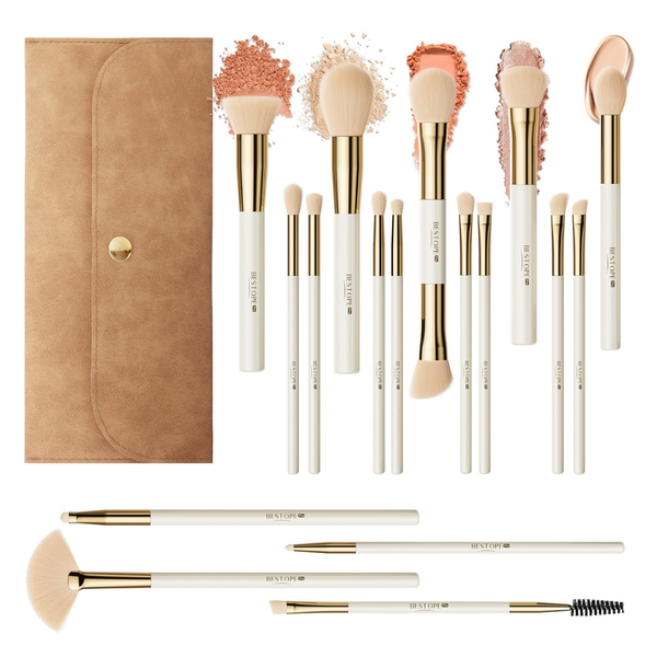18-Piece Bestope Pro Professional Makeup Brushes Set With Travel Case