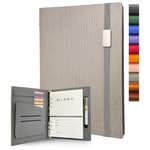A5 Refillable Binder Hardcover Notebook W/ Pen Loop & Pockets (Various)