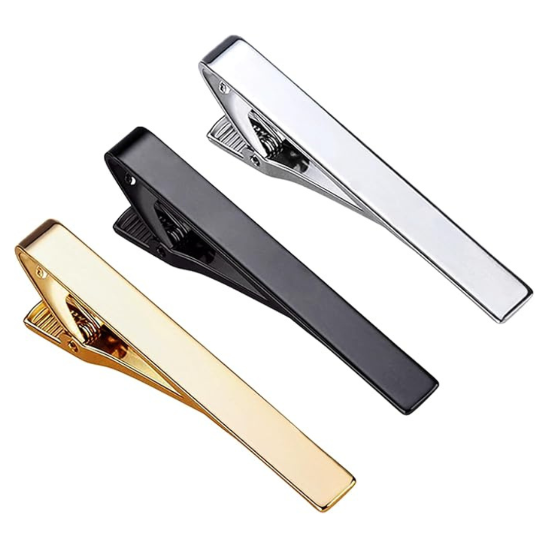 3-Pack Roctee Men's Classic Tie Clip