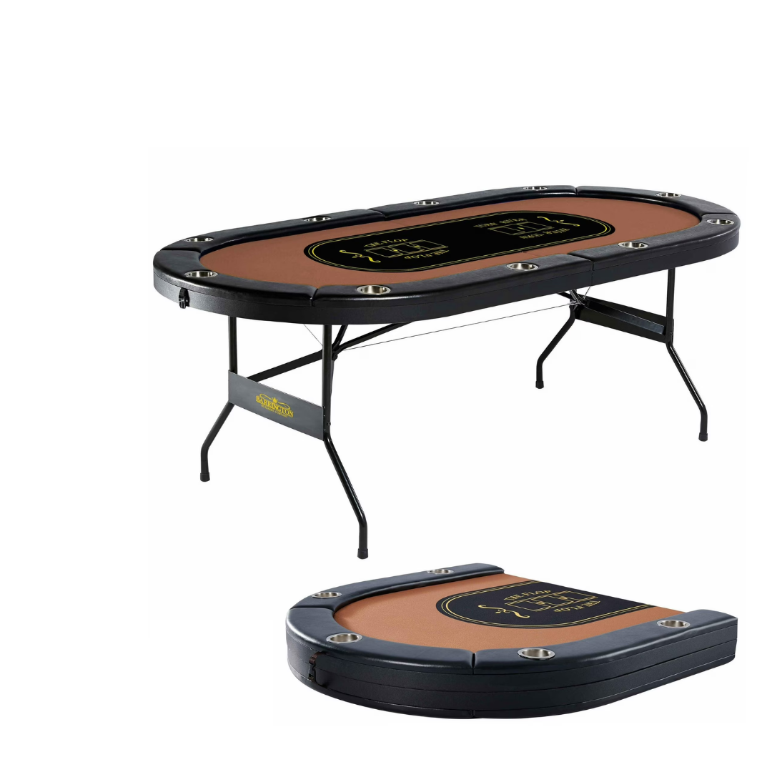 10-Player Barrington Foldable Poker Table (No Assembly Required)