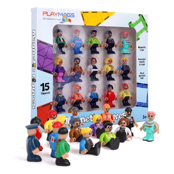 Set of 15 Playmags Magnetic Community Figures Set