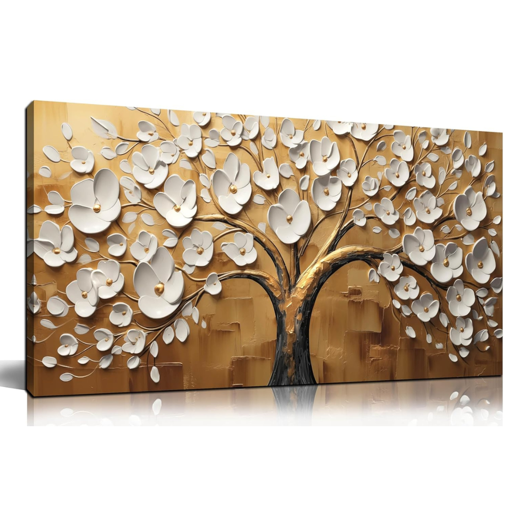 20"x40" Large Modern Canvas Gold Artwork Wall Art