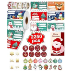 2250-Piece Christmas Gift Tags & Stickers for Presents & Wrapping Paper
