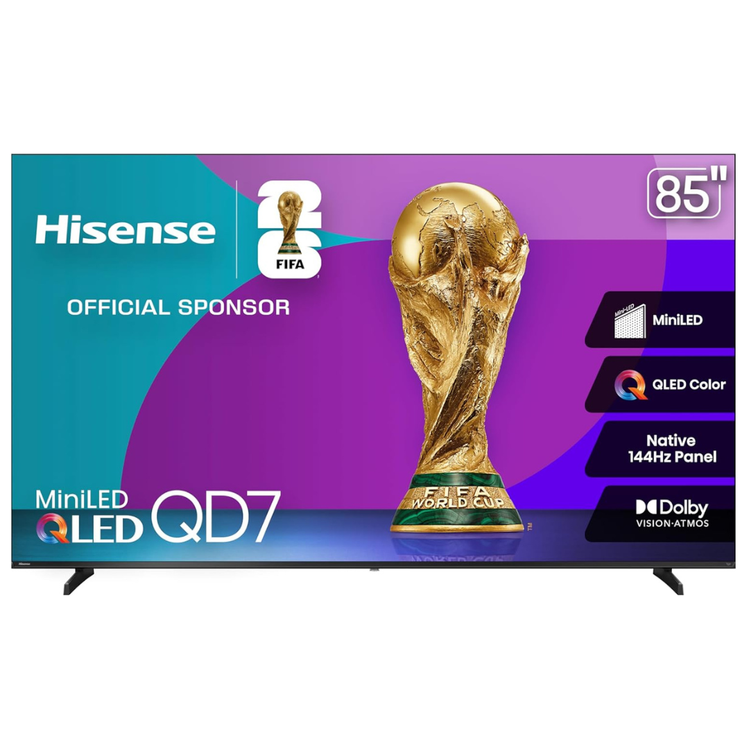 85" Hisense QD7 Series 4K Ultra HDR Smart Mini-LED QLED Fire TV (2025 Model)
