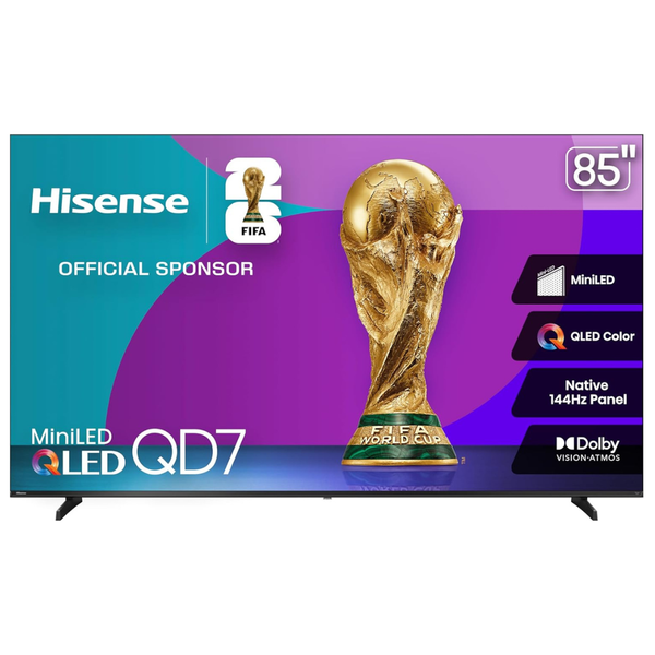 85" Hisense QD7 Series 4K Ultra HDR Smart Mini-LED QLED Fire TV (2025 Model)