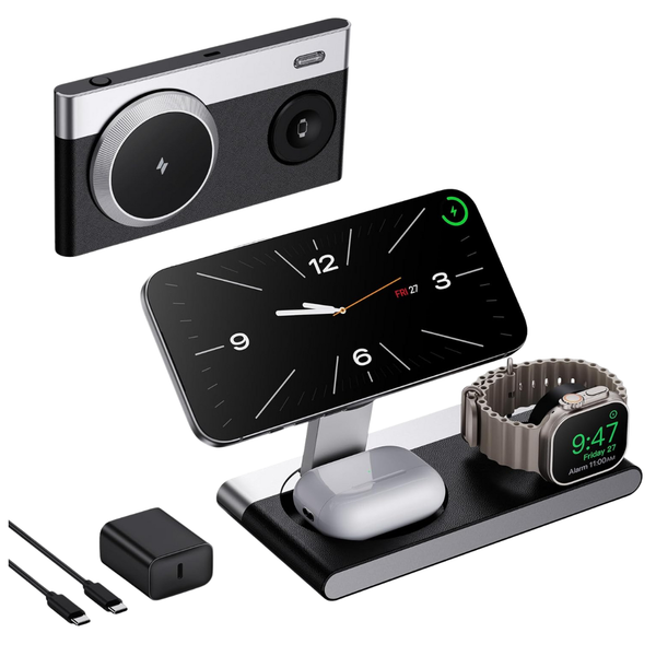 3-in-1 Foldable Magnetic Wireless Charging Station W/ Night Light