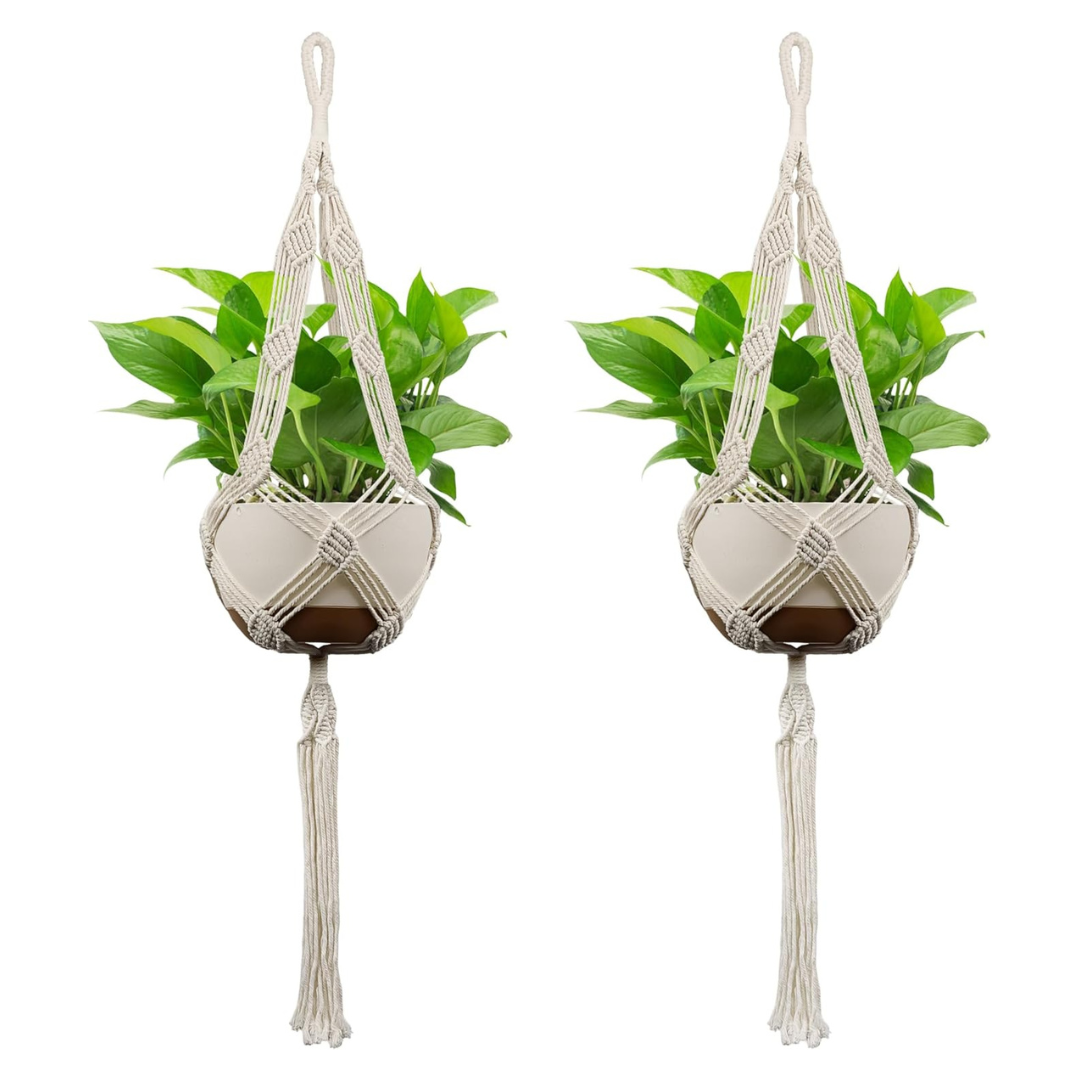 Set Of 2 Uslai 42" Indoor Outdoor Hanging Basket