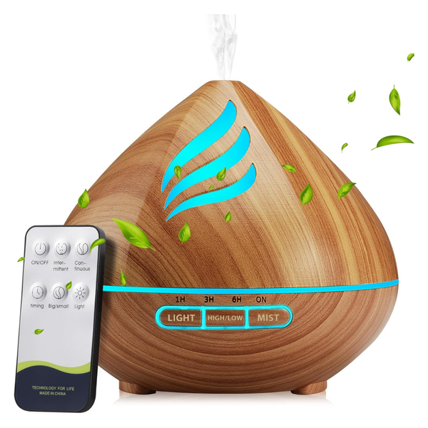 500ML Aroma Essential Oil Scent Diffuser W/ Remote & Lights