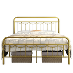 Yaheetech Queen Size Metal Bed Frames With Vintage Headboard