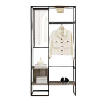 Walker Edison Wood And Metal Industrial Storage Hall Tree