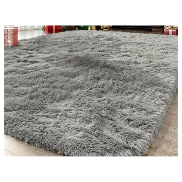 Sanmadrola Rectangle 6.5'x7.5' Non-Slip Fluffy Shag Area Rug
