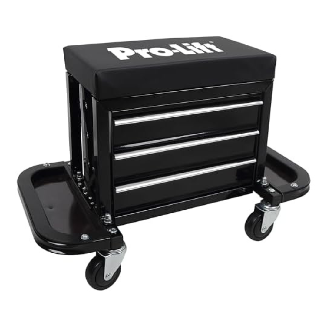Pro-Lift Mechanic Roller Seat With Tool Box (400 Lbs Capacity)