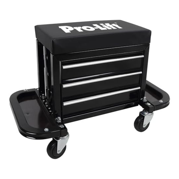 Pro-Lift Mechanic Roller Seat With Tool Box (400 Lbs Capacity)