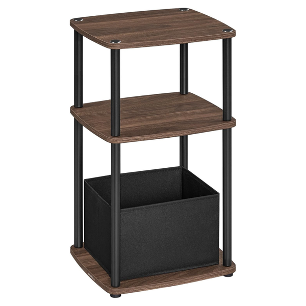 3-Tier Nightstand With Storage Basket