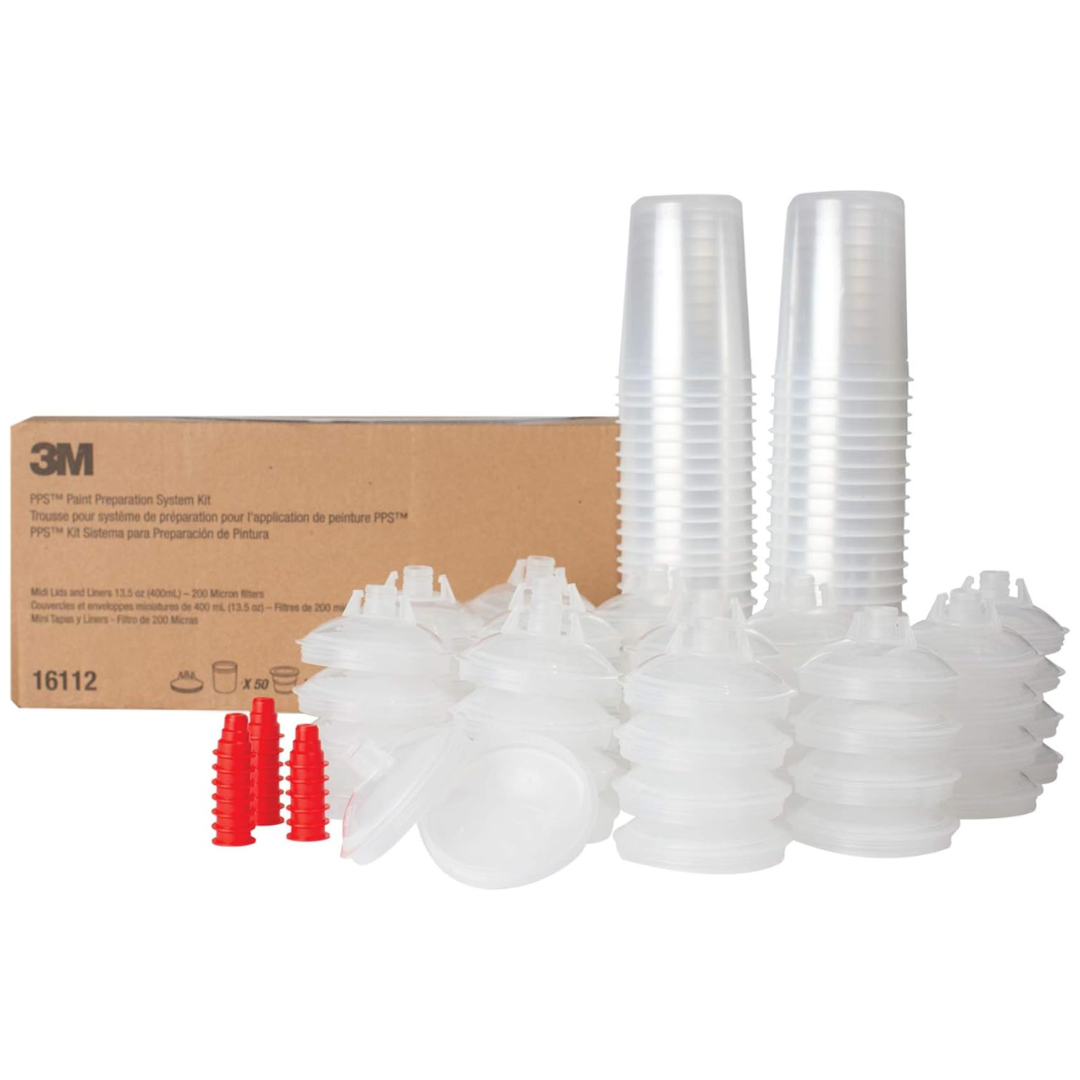 3M PPS (Original Series) Paint Spray Gun Cup Lids And Liners Kit