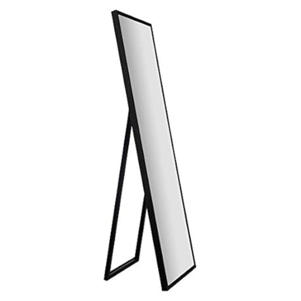 17.5" x 58" Everly Hart Framed Free Standing Floor Mirror With Easel