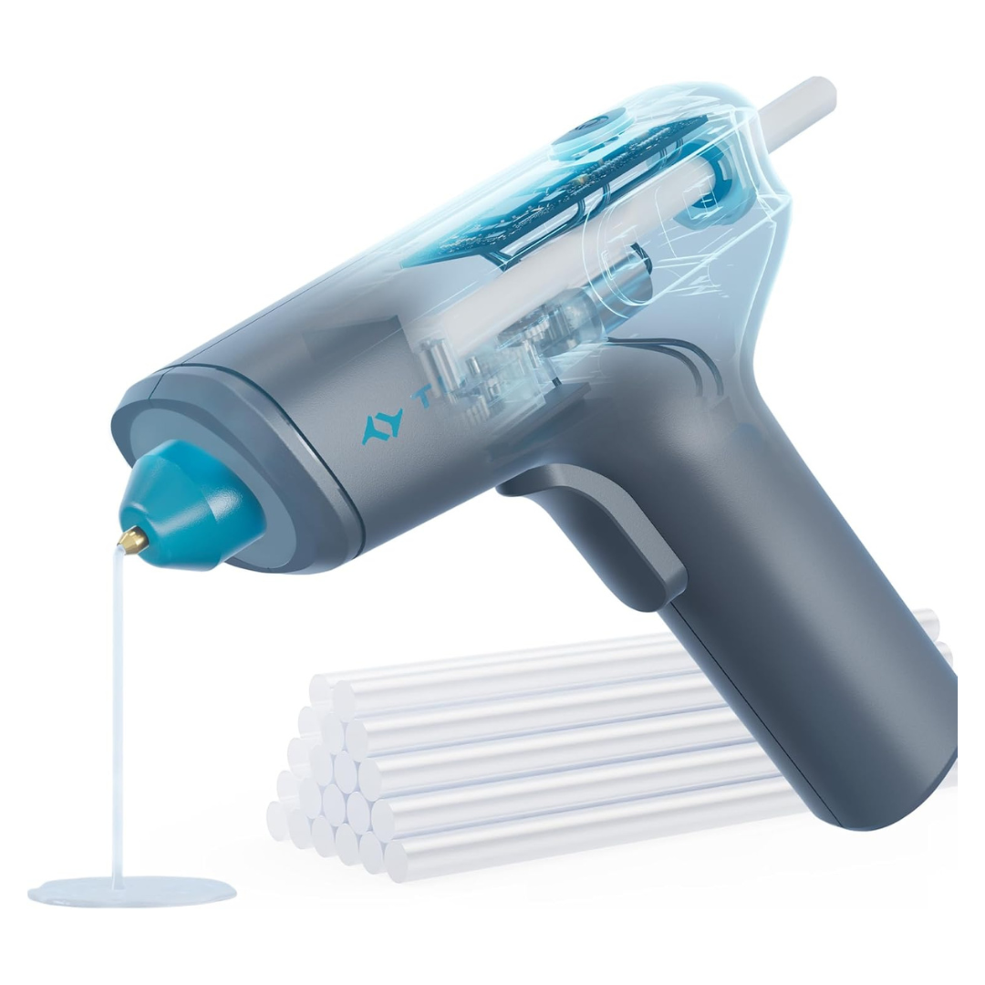 Tilswall 4V Cordless Hot Glue Gun W/ 20-Piece Glue Sticks