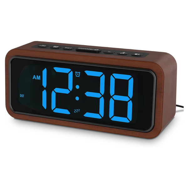 Netzu Wooden Digital Loud Alarm Clock