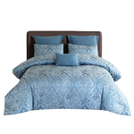 Alpha Home Queen Size Jacquard Comforter & Bed Set (2 Colors)