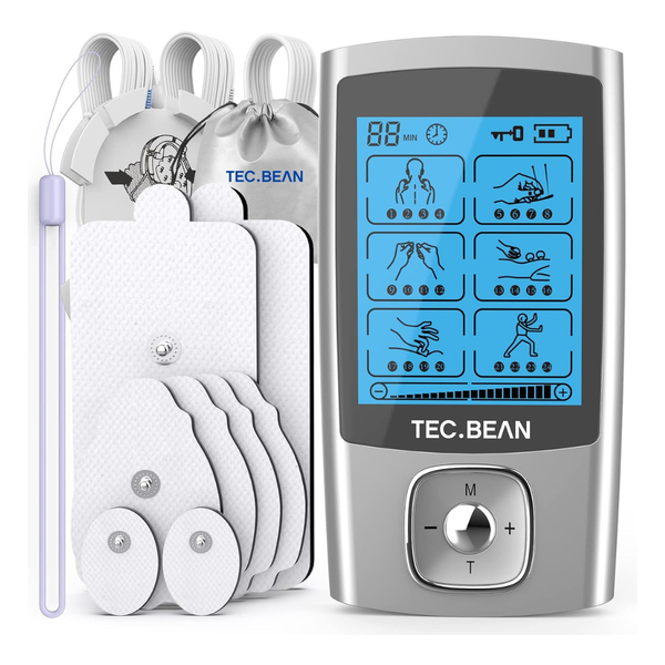 Tec.Bean 24-Modes Tens Unit Muscle Stimulator Massager W/ 8 Electrode Pads