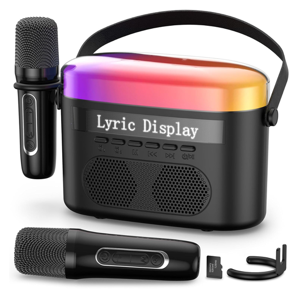 Portable Bluetooth Karaoke Machine With Display & Dual Speakers