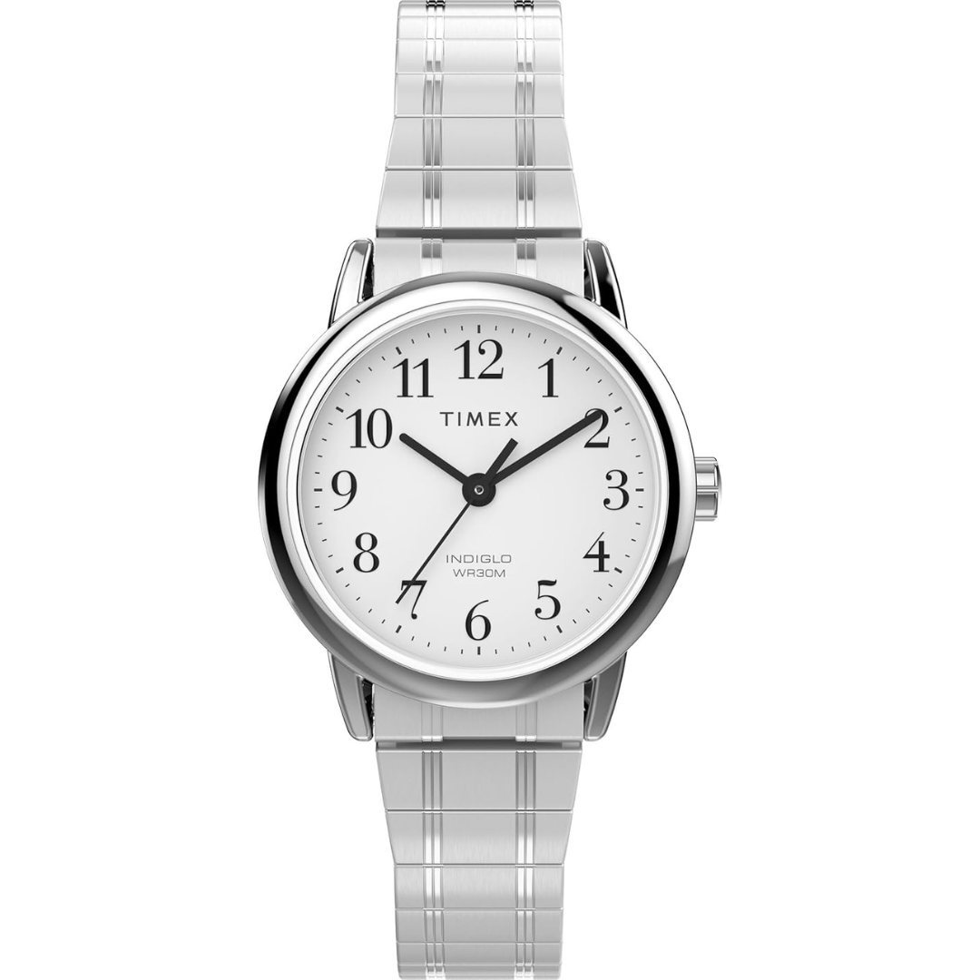Timex Womens Easy Reader 25mm Watch with Silver-Tone Expansion Band