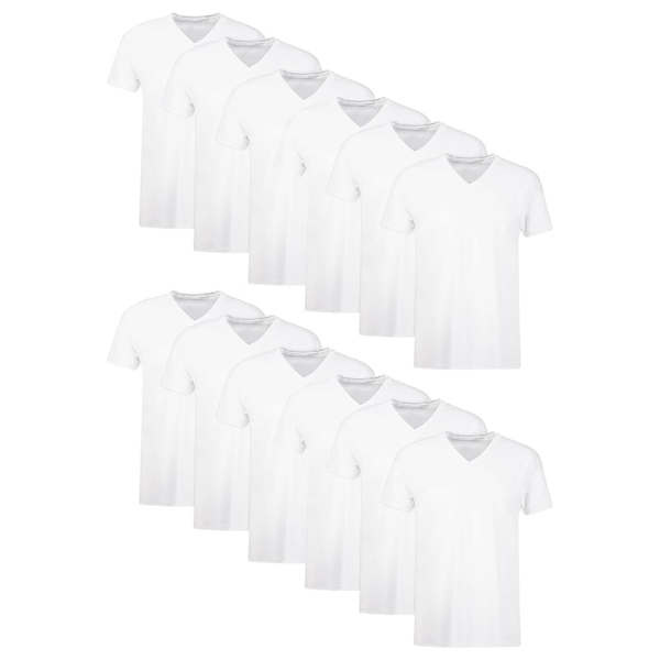 12 Pack Hanes Men's Moisture-Wicking Cotton Undershirts