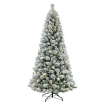 Holiday Time 7.5 ft Pre-Lit Flocked Lakewood Spruce Artificial Christmas Tree