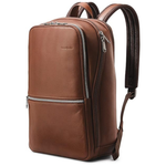 Samsonite Classic Leather Slim Backpack (Cognac)