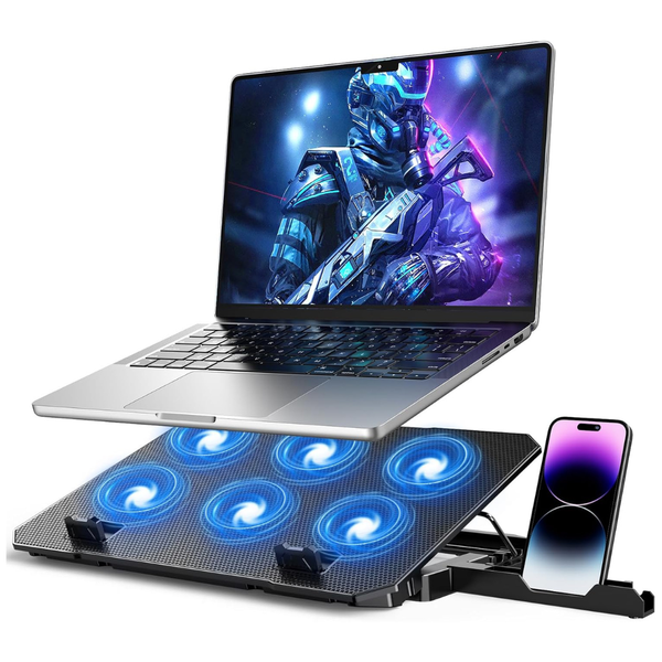 6 Quiet Fans Cooling Pad for 12"-17" Laptops