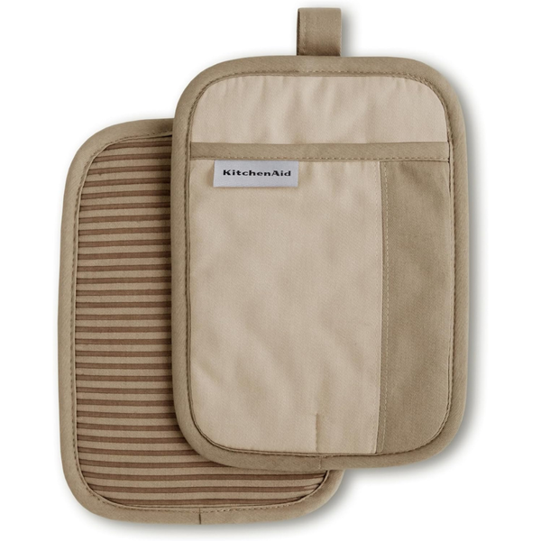 2-Piece KitchenAid 7" x 10" Beacon Two-Tone Pot Holder Set