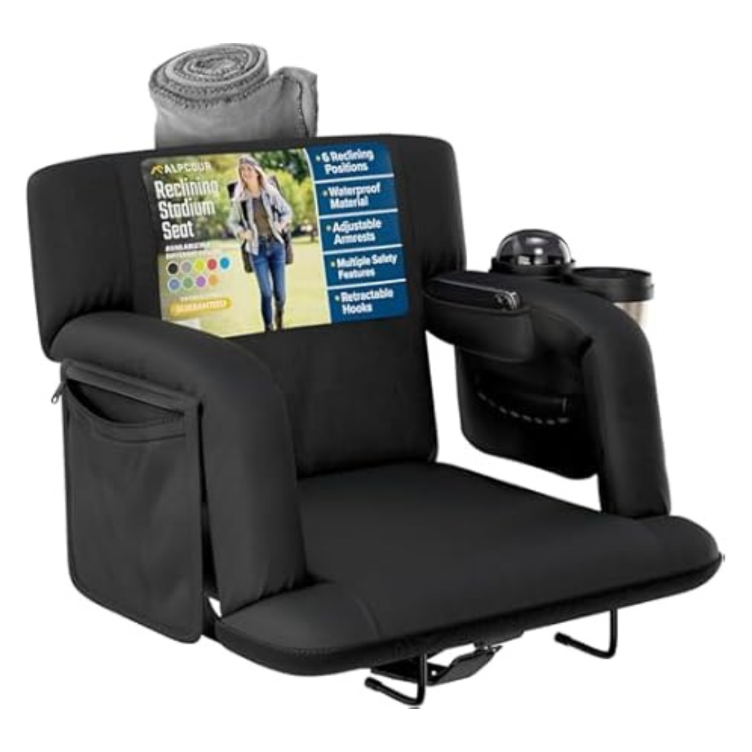 Alpcour Reclining Stadium 21" Wide Bleacher Chair Cushion