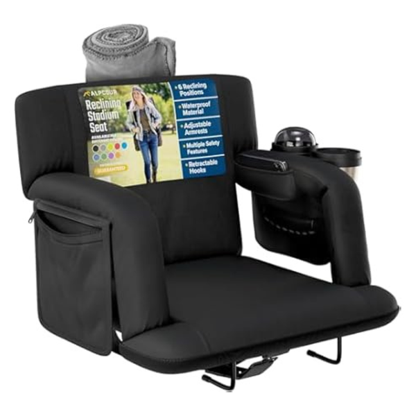 Alpcour Reclining Stadium 21" Wide Bleacher Chair Cushion