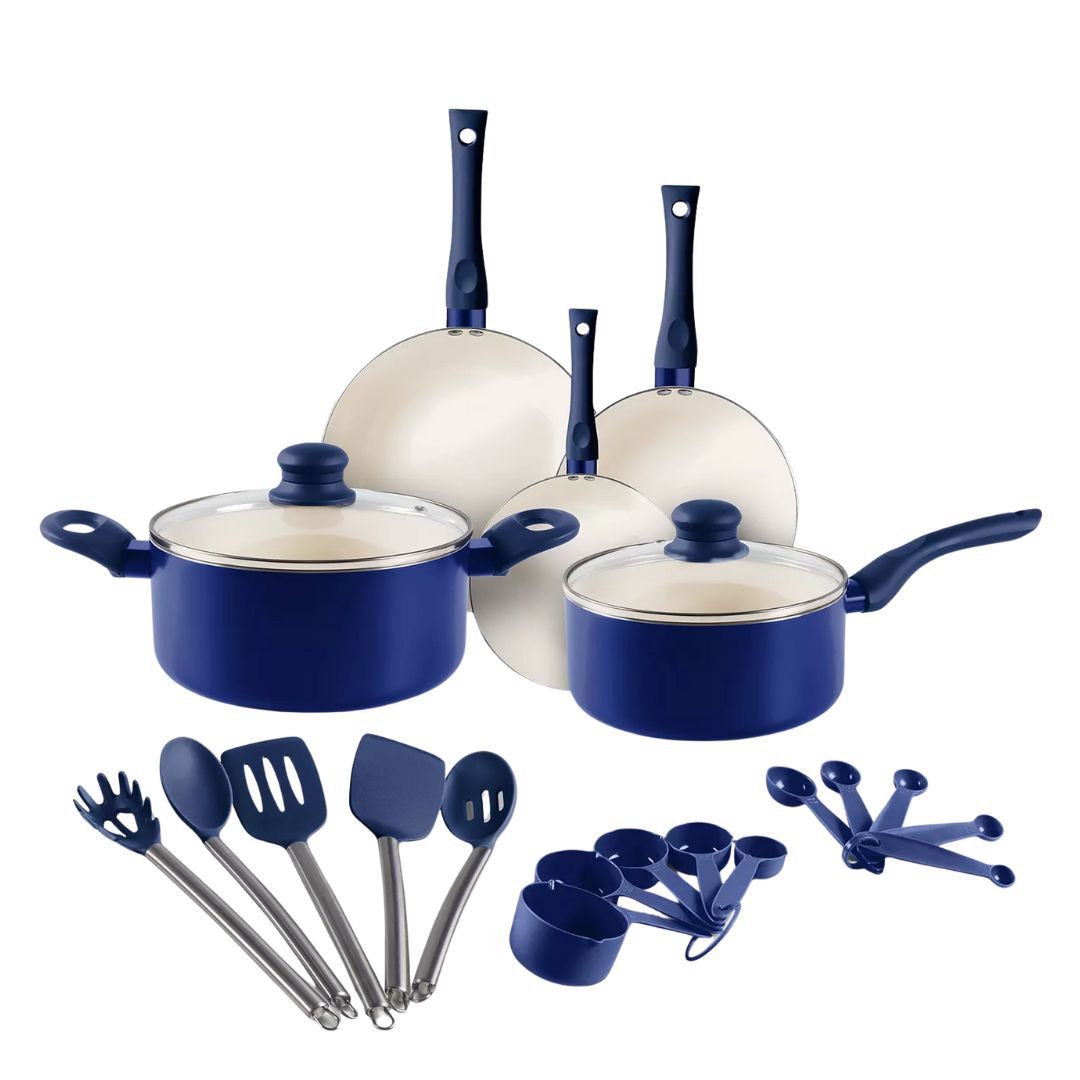 Art & Cook 22-Piece Ceramic Nonstick Cookware Set