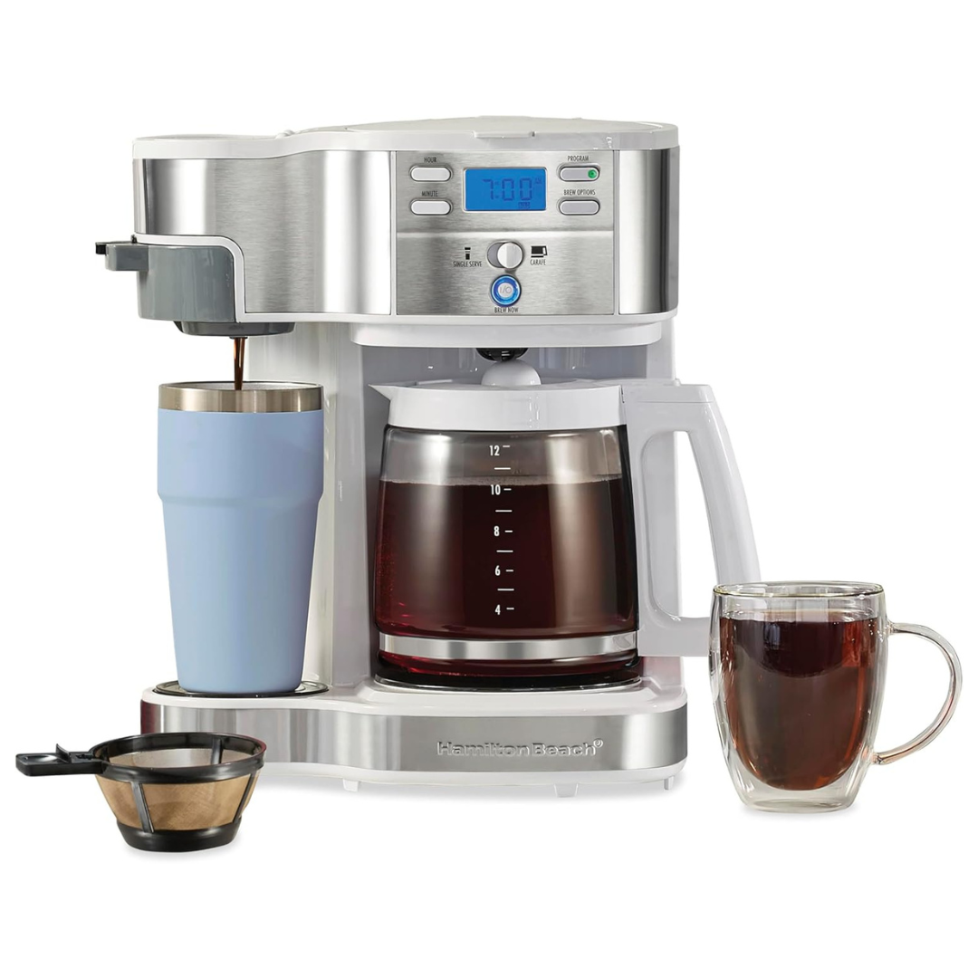 Hamilton Beach 49933 2-Way 12 Cup Programmable Drip Coffee Maker