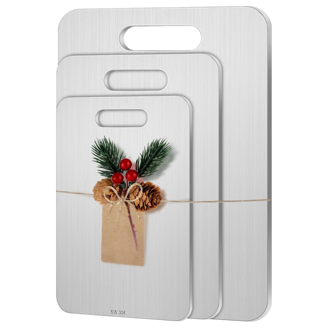 3-Piece Stainless Steel Cutting Boards