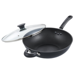 5.8-Qt. Cook N Home Hard Anodized Nonstick Wok W/ 12" Lid