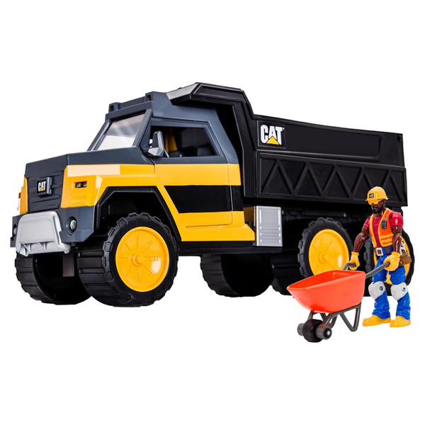 18-Piece Cat Kids Construction Workforce Hauler Action Playset