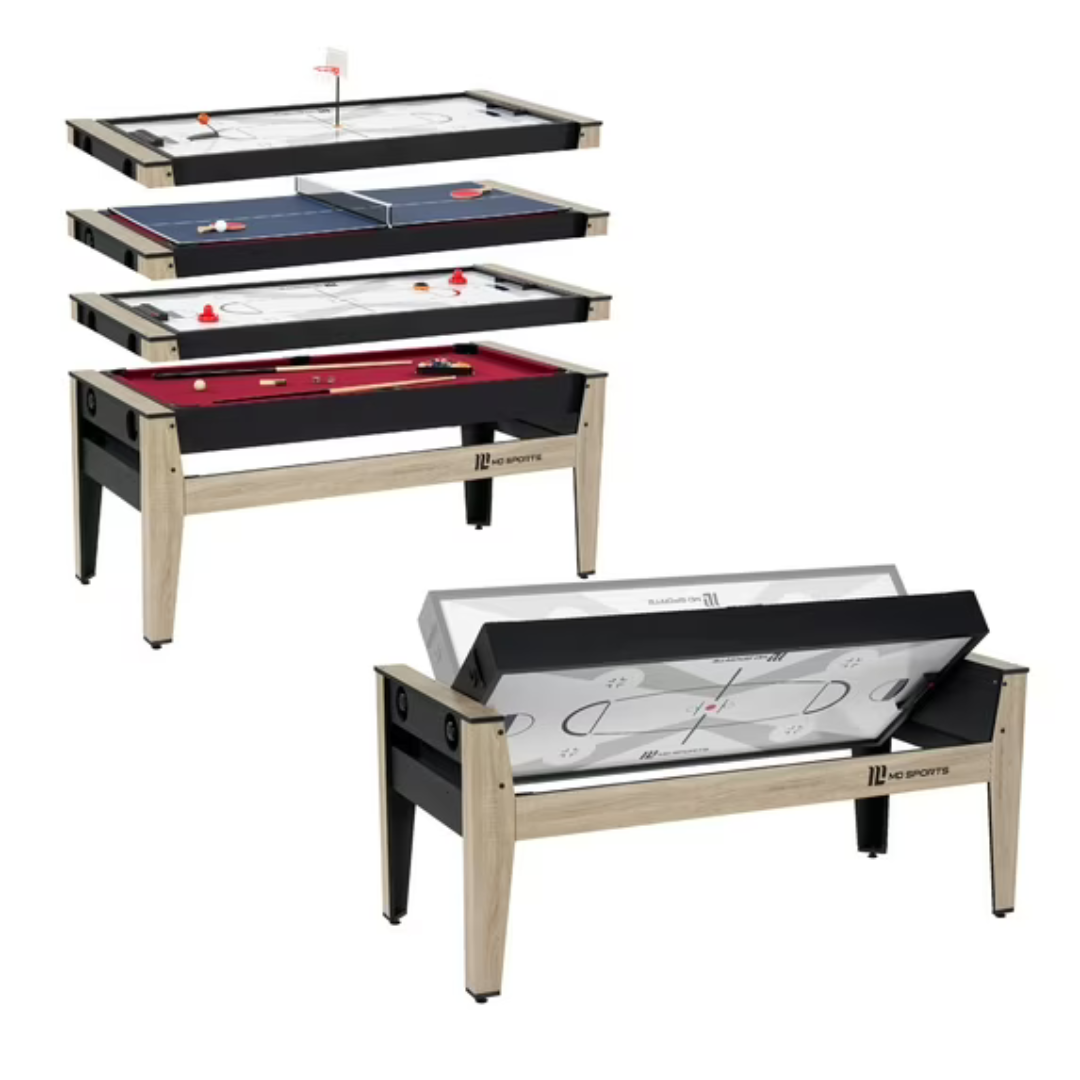 MD Sports 72" 4-in-1 Multi Game Table (Multicolor)