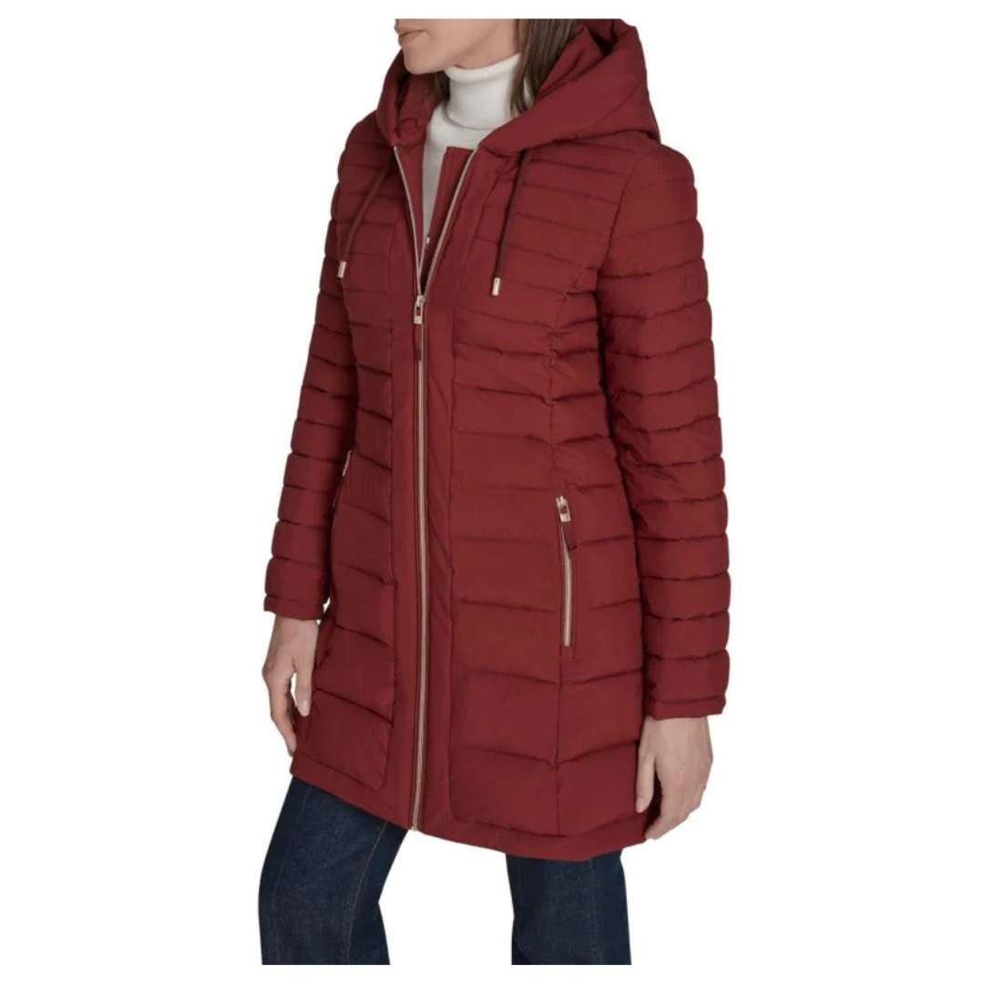 Tommy Hilfiger Womens Packable Zip Up Puffer Coat