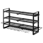 4-Tier Wall Mount Power Tool Organizer W/ 8 Drill Holders