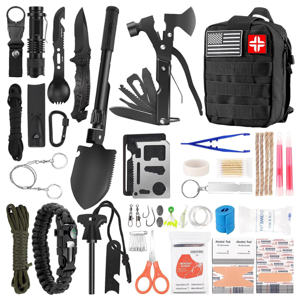 142-Piece Luxmom Emergency Survival Kit And First Aid Kit