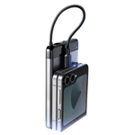 Lisen 10000mAh 22.5W 0.5" Ultra Slim Power Bank W/ Built-In USB-C Cable