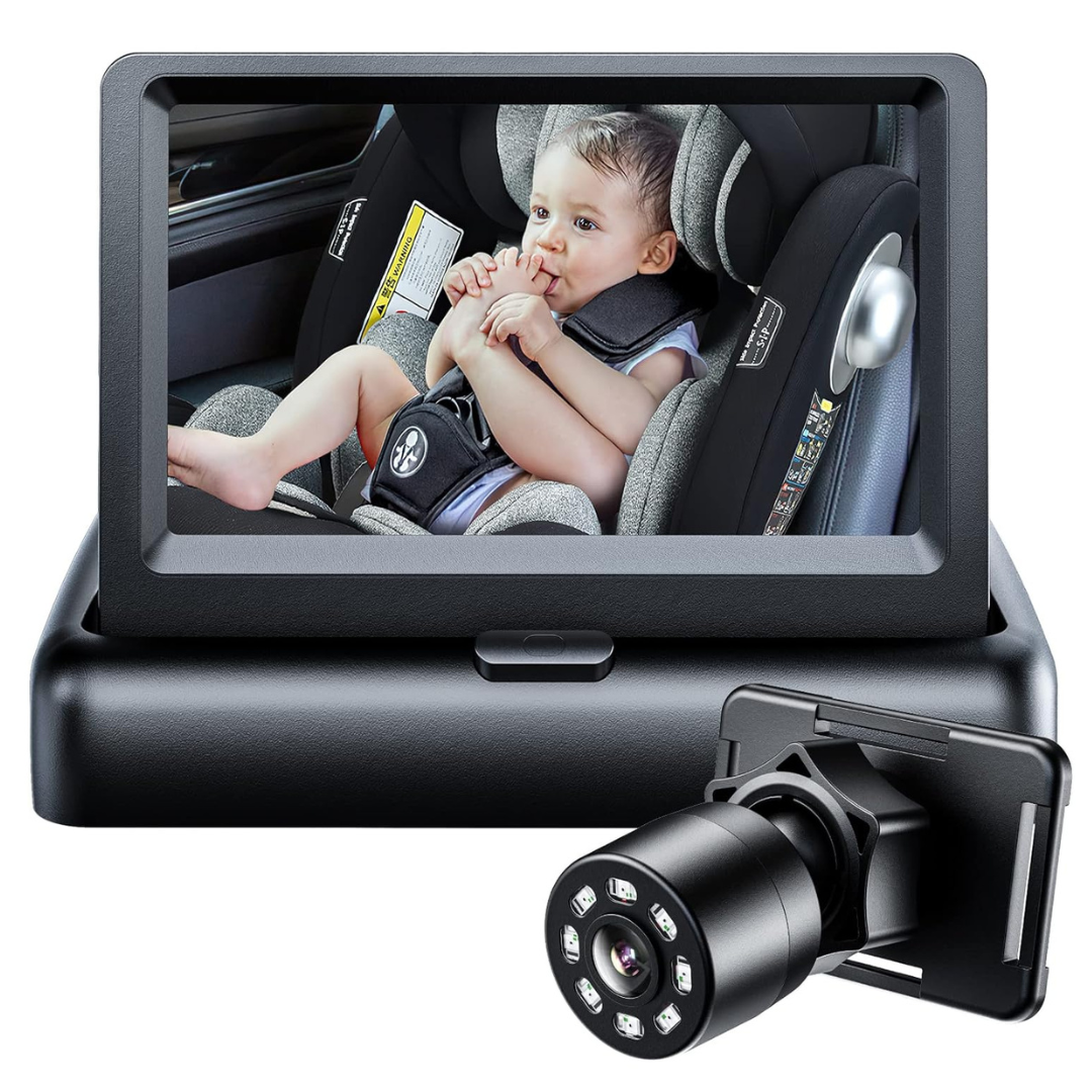 Itomoro 1080p 360 Deg. Rear Facing Seat Baby Car Mirror W/ Wide Clear View