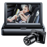 Itomoro 1080p 360 Deg. Rear Facing Seat Baby Car Mirror W/ Wide Clear View